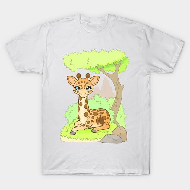 cute giraffe T-Shirt by YMFargon